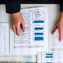 Planungsdokument mit Diagrammen